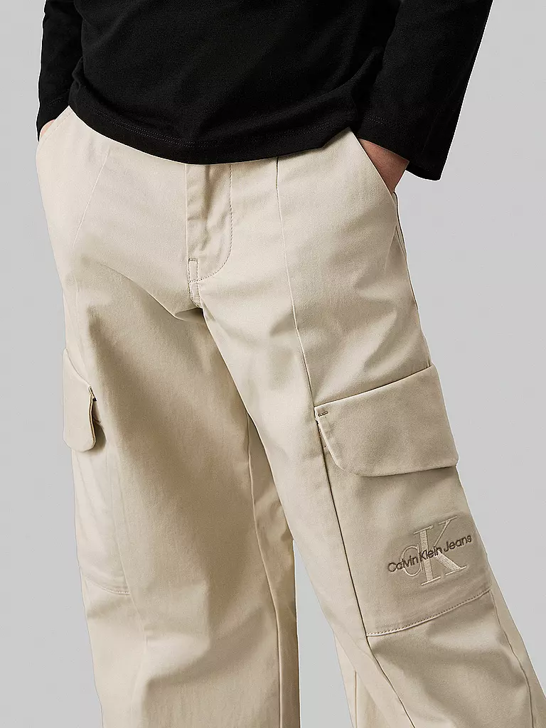CALVIN KLEIN JEANS Mädchen Cargohose beige