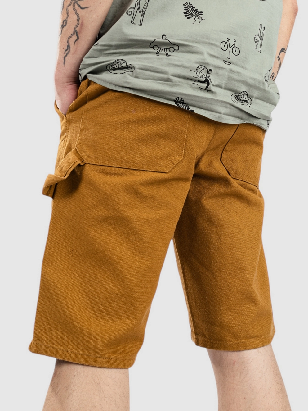 Kazane Arbeite Shorts golden brown