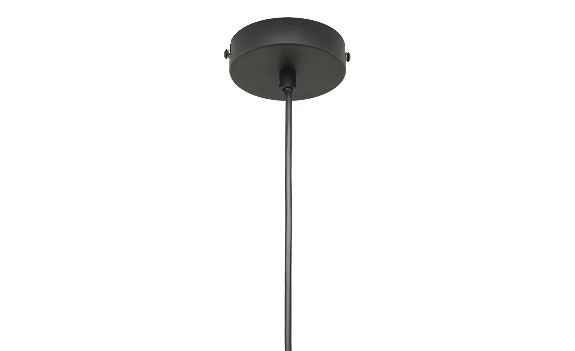 levelone Pendelleuchte, 1-flammig, Metall Kugel schwarz