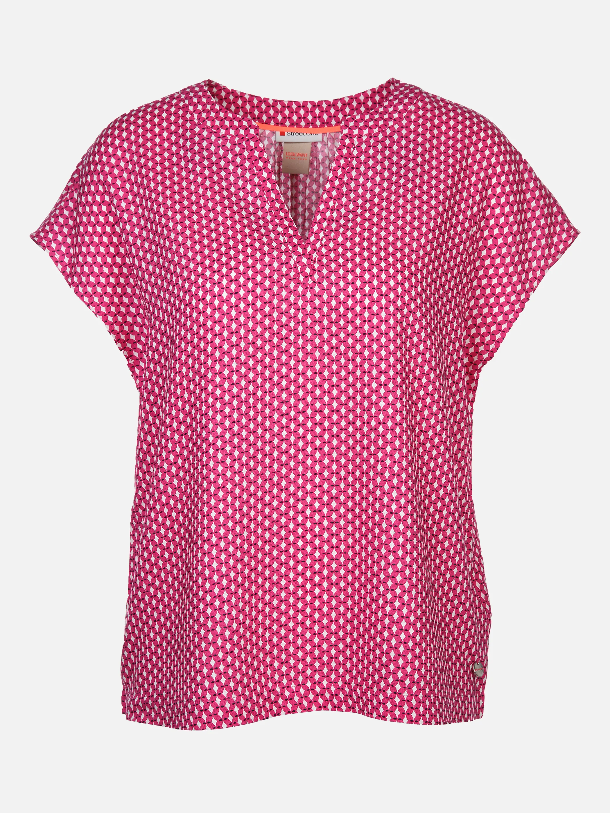 Damen Blousonshirt mit V-Ausschnitt