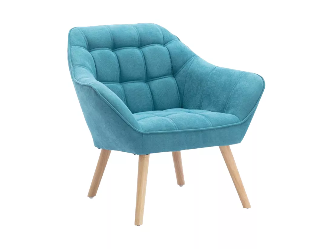 Fauteuil en tissu bleu CASERTA