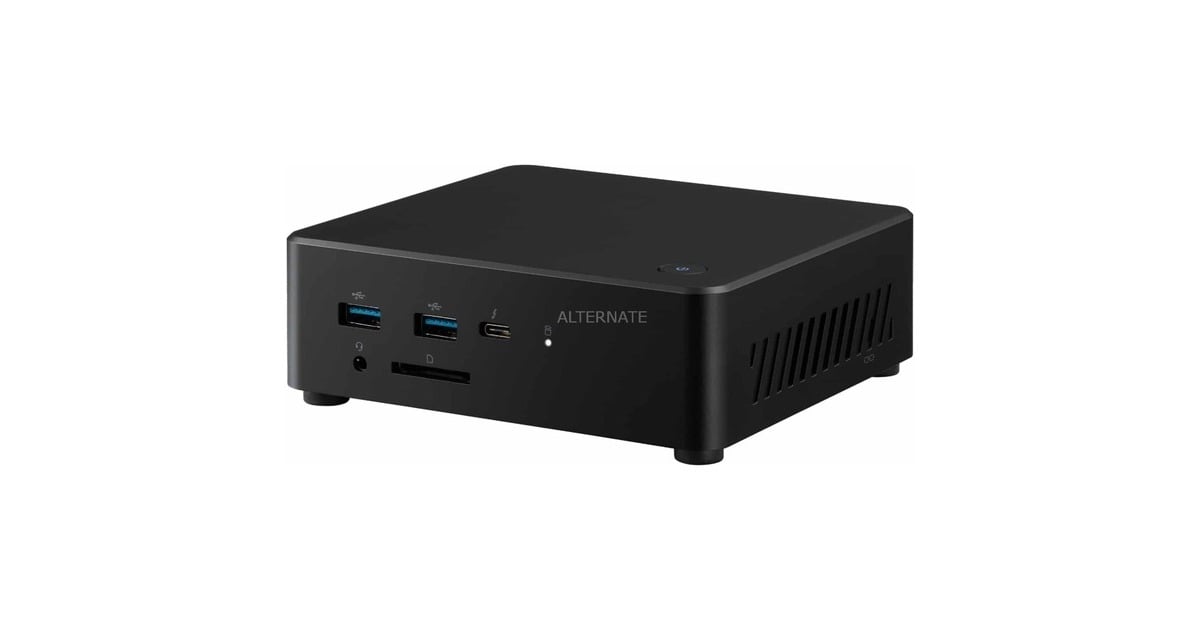 ALTERNATEWorkstation Nuc Core 3 100U pc-systeem  (Zwart | Core 3 100U | UHD Graphics | 16 GB | 1 TB SSD)