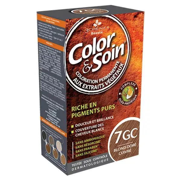 Les 3 Chênes Color & Soin Cor Permanente No. 7GC Loiro Cobre Dourado