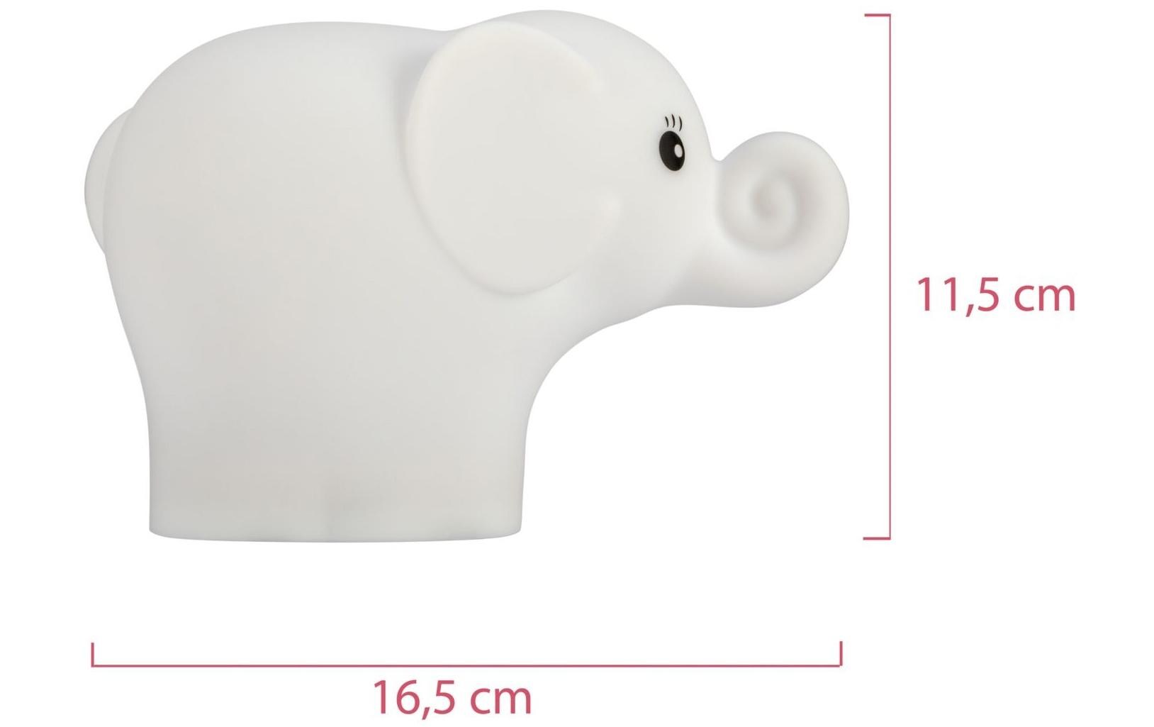 Nachtlicht Night Elephant, LED, USB, WeissKinder-LED-Nachtlicht