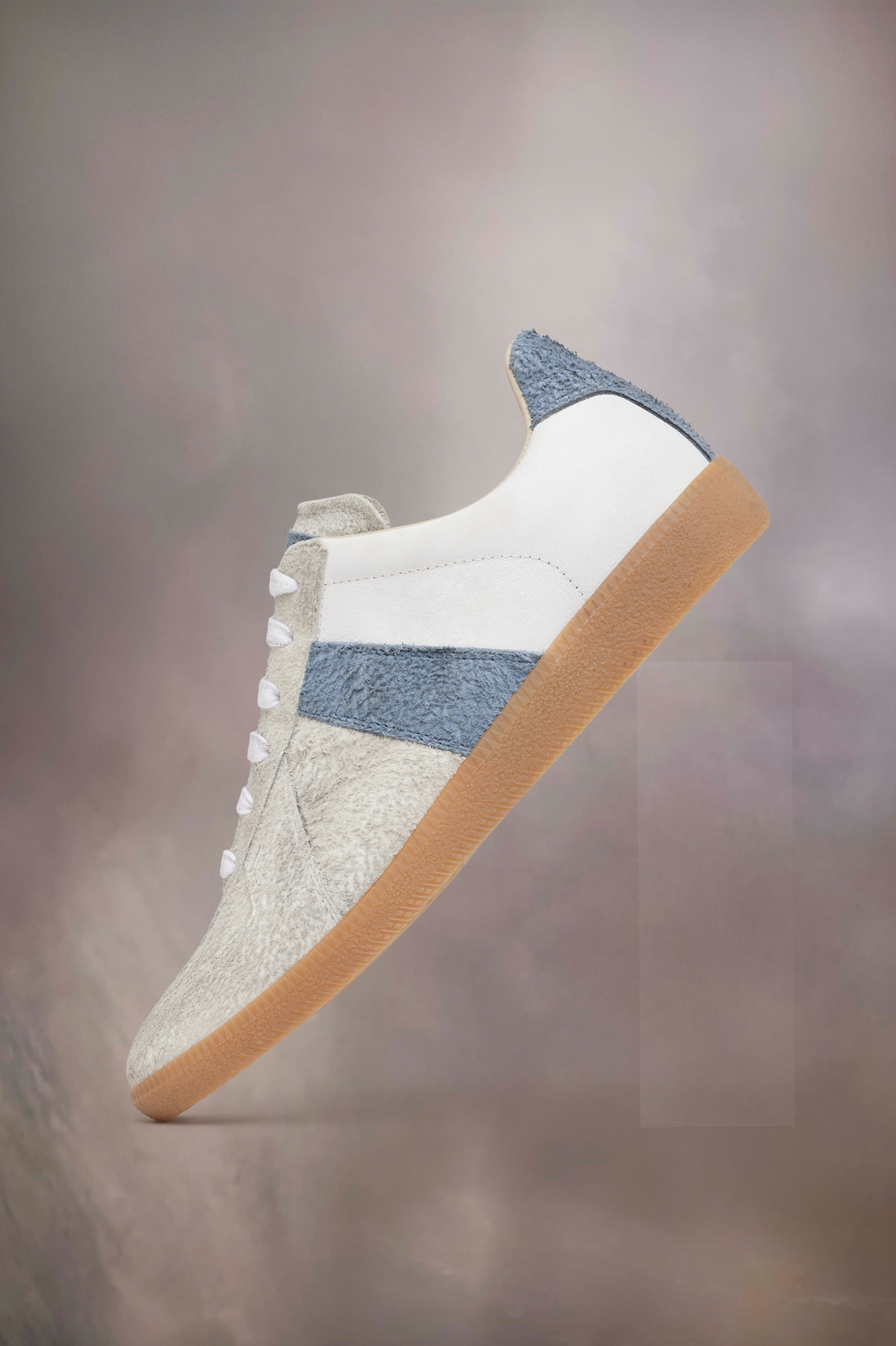 Grey Calf Leather Replica Sneackers