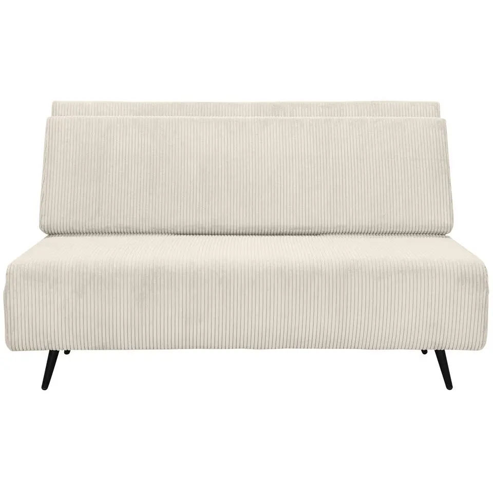 Mallory - Slaapbank 140 cm in crèmekleurige stof