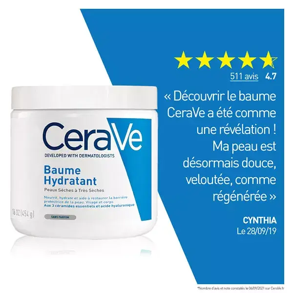 Bálsamo Hidratante CeraVe para Rosto e Corpo, Pele Seca a Muito Seca, 2 x 454g