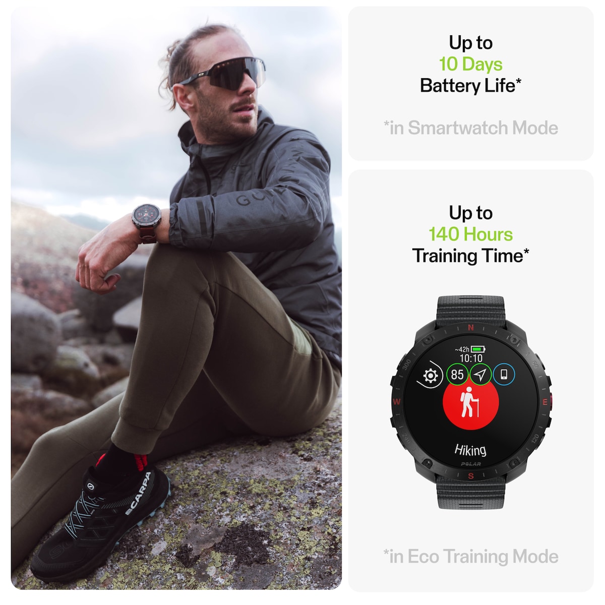 Polar Grit X2 Pro Sport Watch M/L (Titan/Stål)