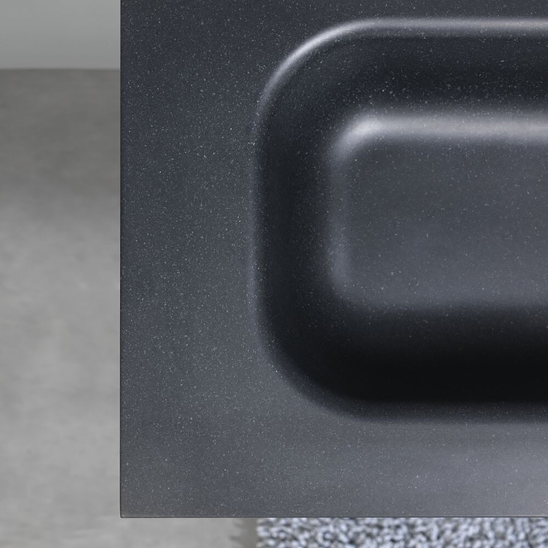Tiger Reverse Meubelset 60 cm met 2 lades Chalet eik / Mat zwart inclusief Oval wastafel Mat zwart