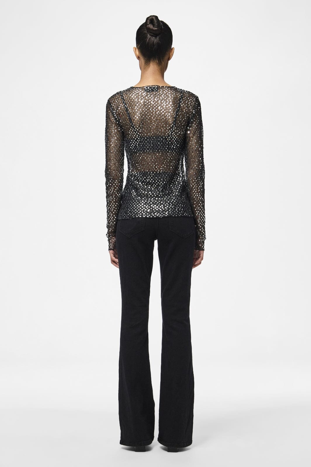 Pieces Pcrissi Ls Sequins Top