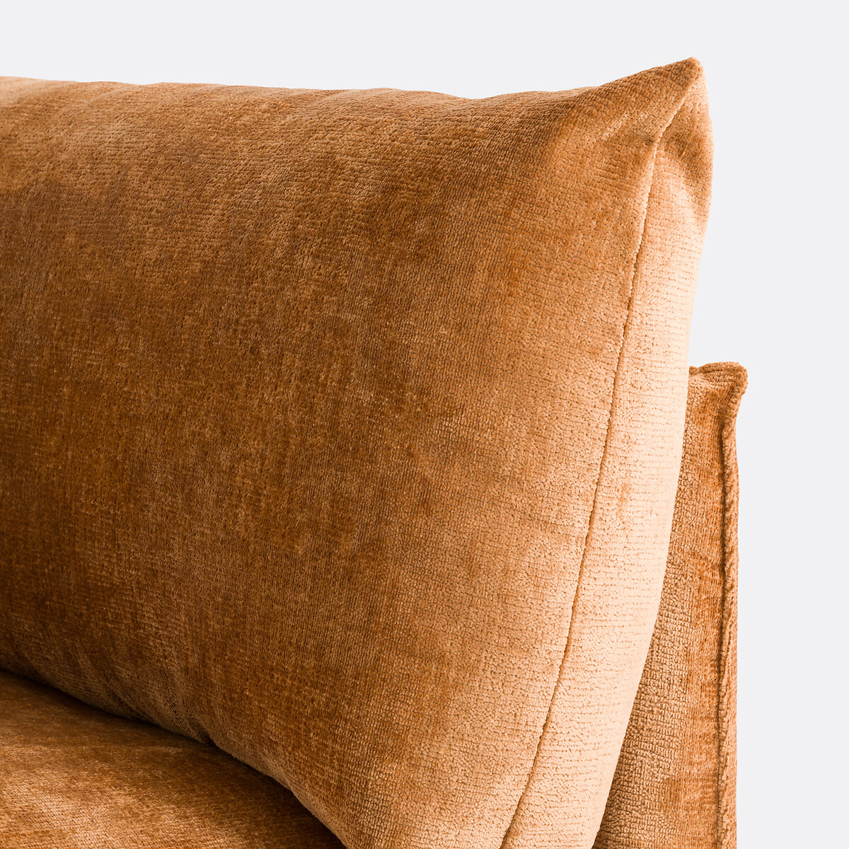 LA REDOUTE INTERIORS<br>Banco modular de getextureerd fluweel, Malo