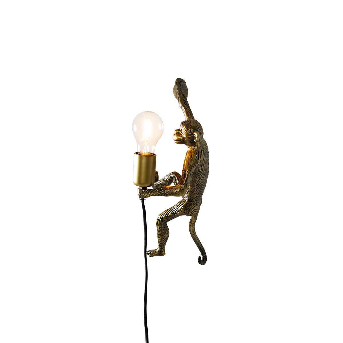Klassieke wandlamp goud - Animal Monkey