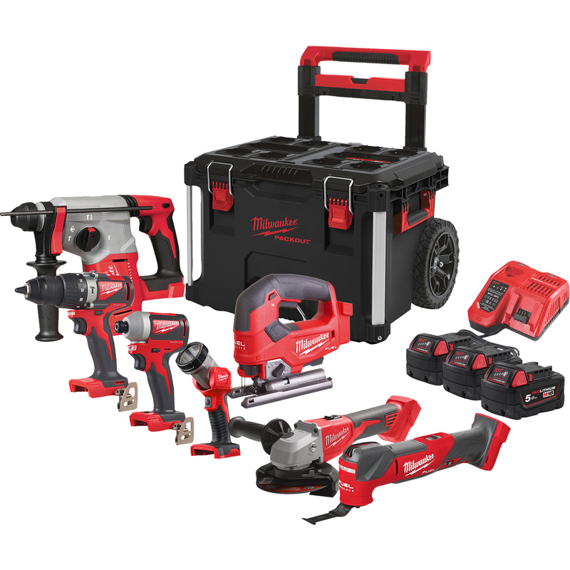 Milwaukee M18 FPP7C-503P combopack 18V 3x 5,0Ah Li-ion