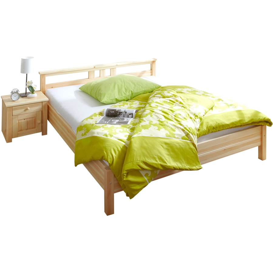 TICAA Einzelbett und Doppelbett Merci Kiefer Natur Natur