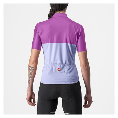 Maillot Manches Courtes Femme Castelli Velocissima Rose/Violet