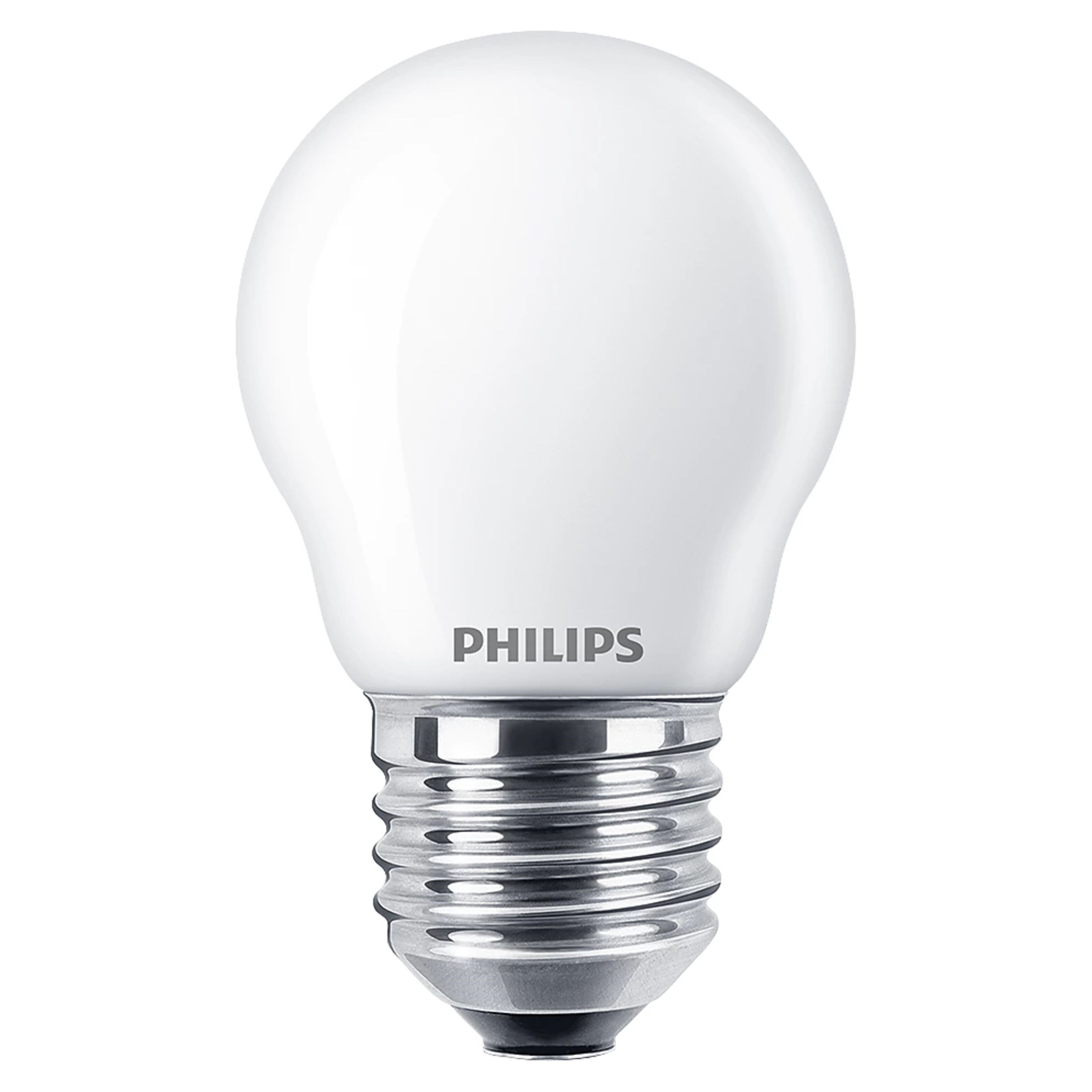 Philips Philips Kuleformet frostet LED-pære E27 470 lm 2-pk.