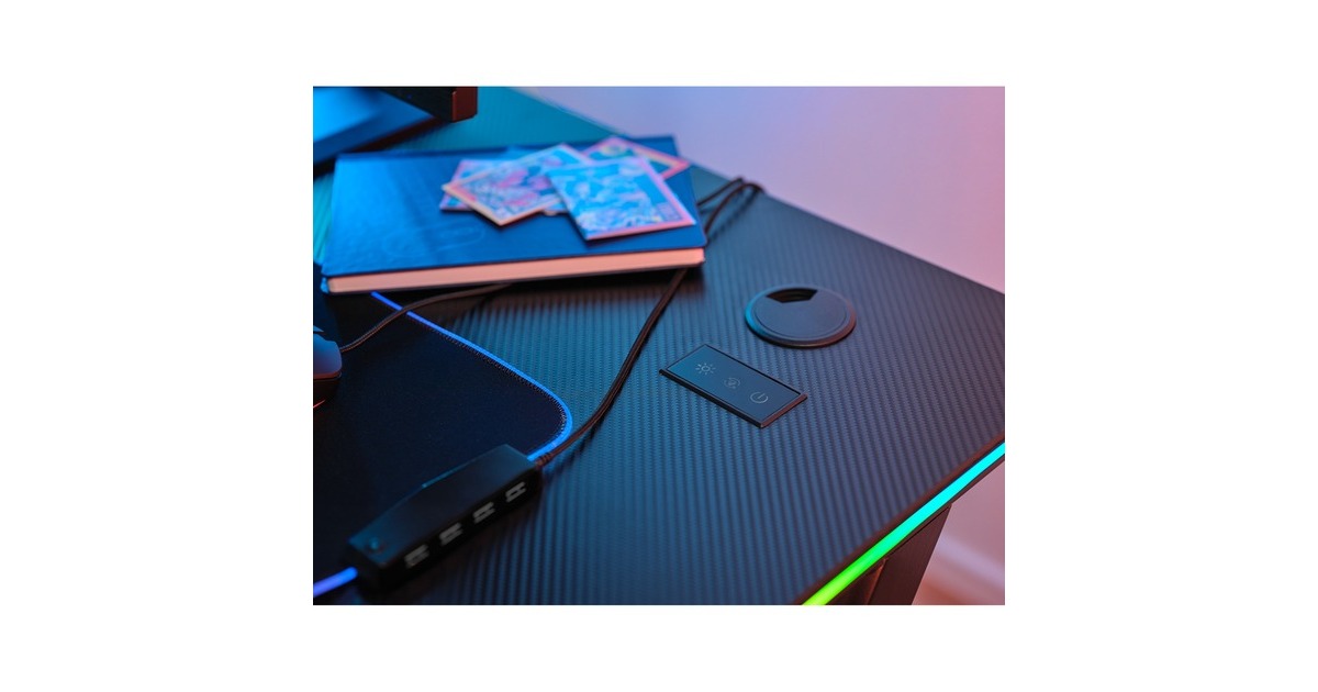 TrustGXT 709 Luminus RGB-gamingbureau gaming desk  (Zwart)