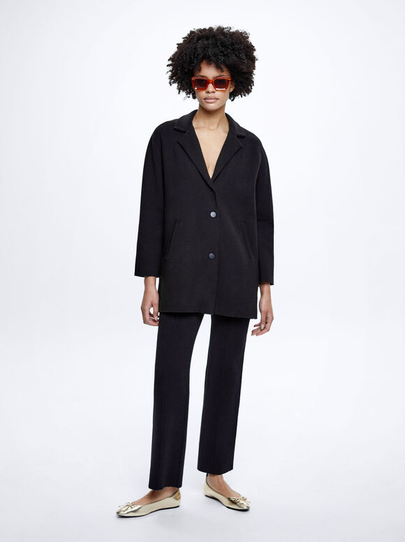 Blazer de malha - Preto