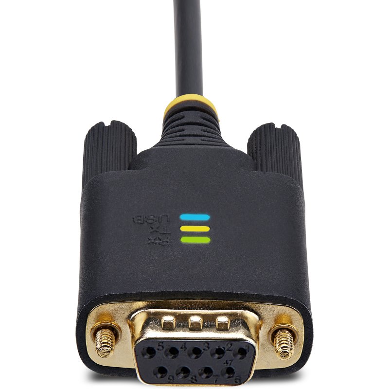StarTech.com Câble Série Null Modem vers USB de 2m, Rétention COM, FTDI, USB-A vers DB9 RS232, Câble Adaptateur USB DB9, Vis/Écrous DB9 Interchangeables, Windows/macOS/Linux