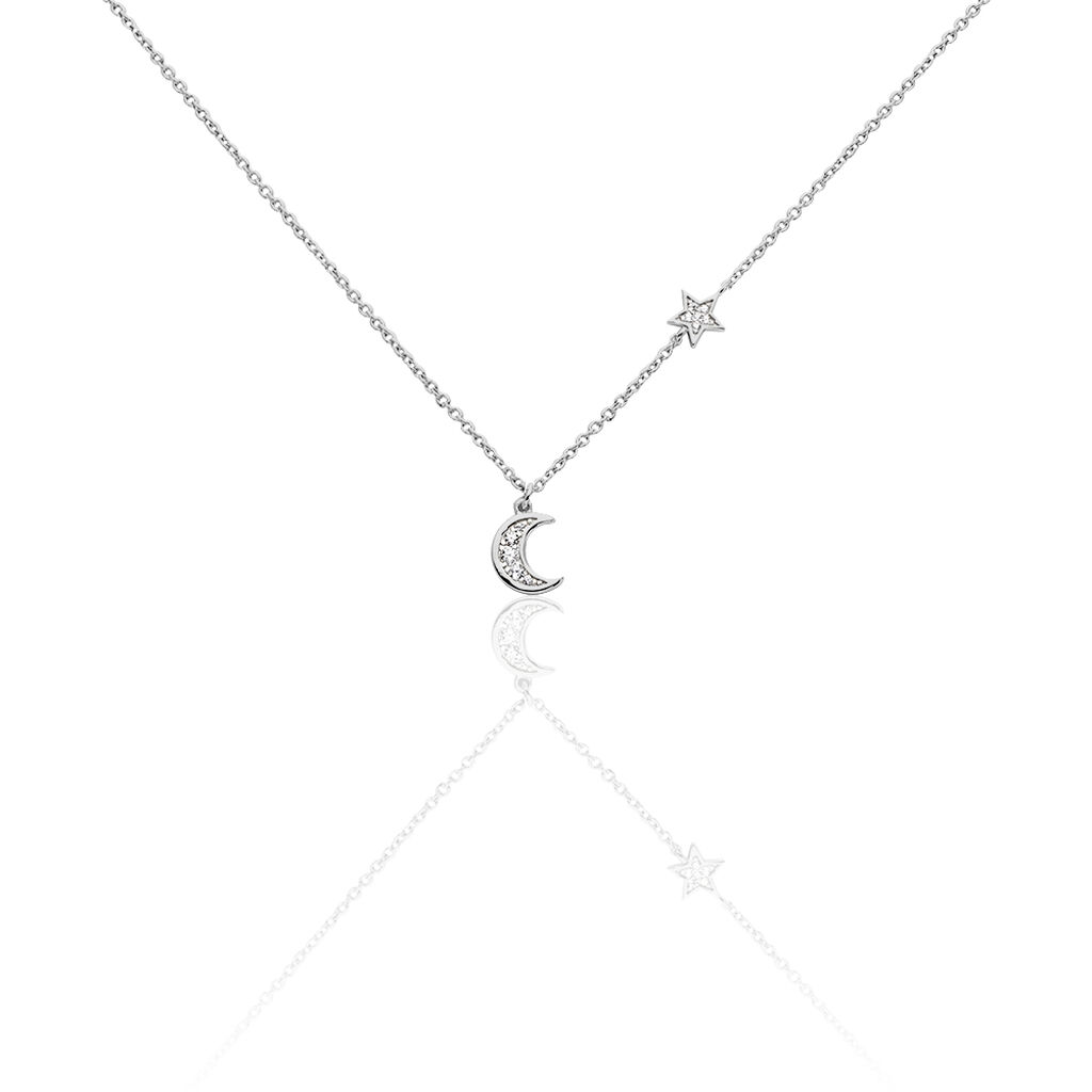 Collier Theoline Argent Blanc Oxyde De Zirconium