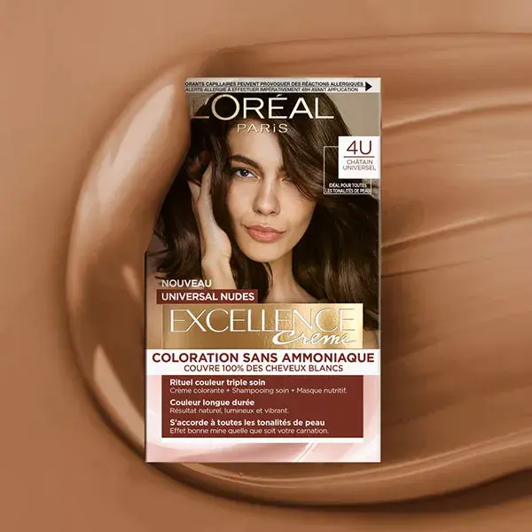 L'Oréal Paris Excellence Crème Universal Nudes Coloração para Cabelo nº 4 Castanho