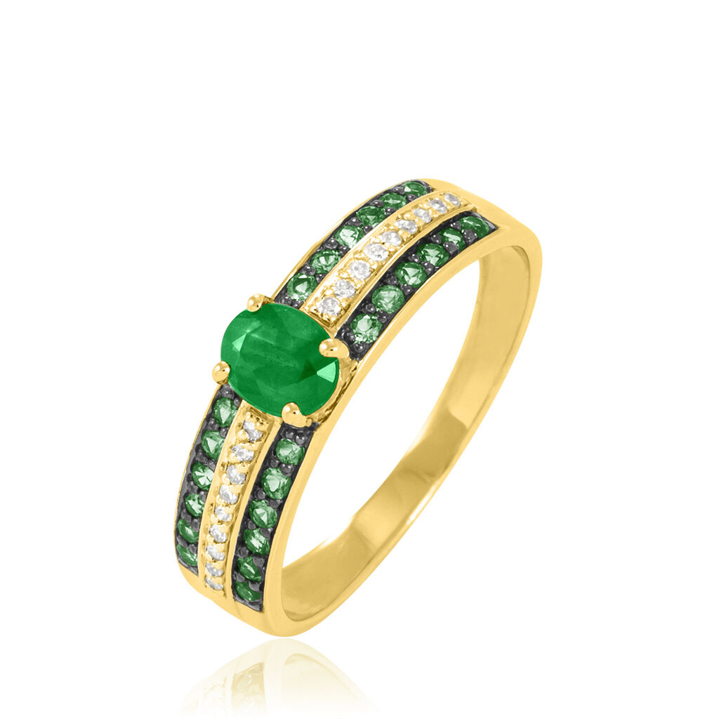 Bague Margot Or Jaune Emeraude Diamant