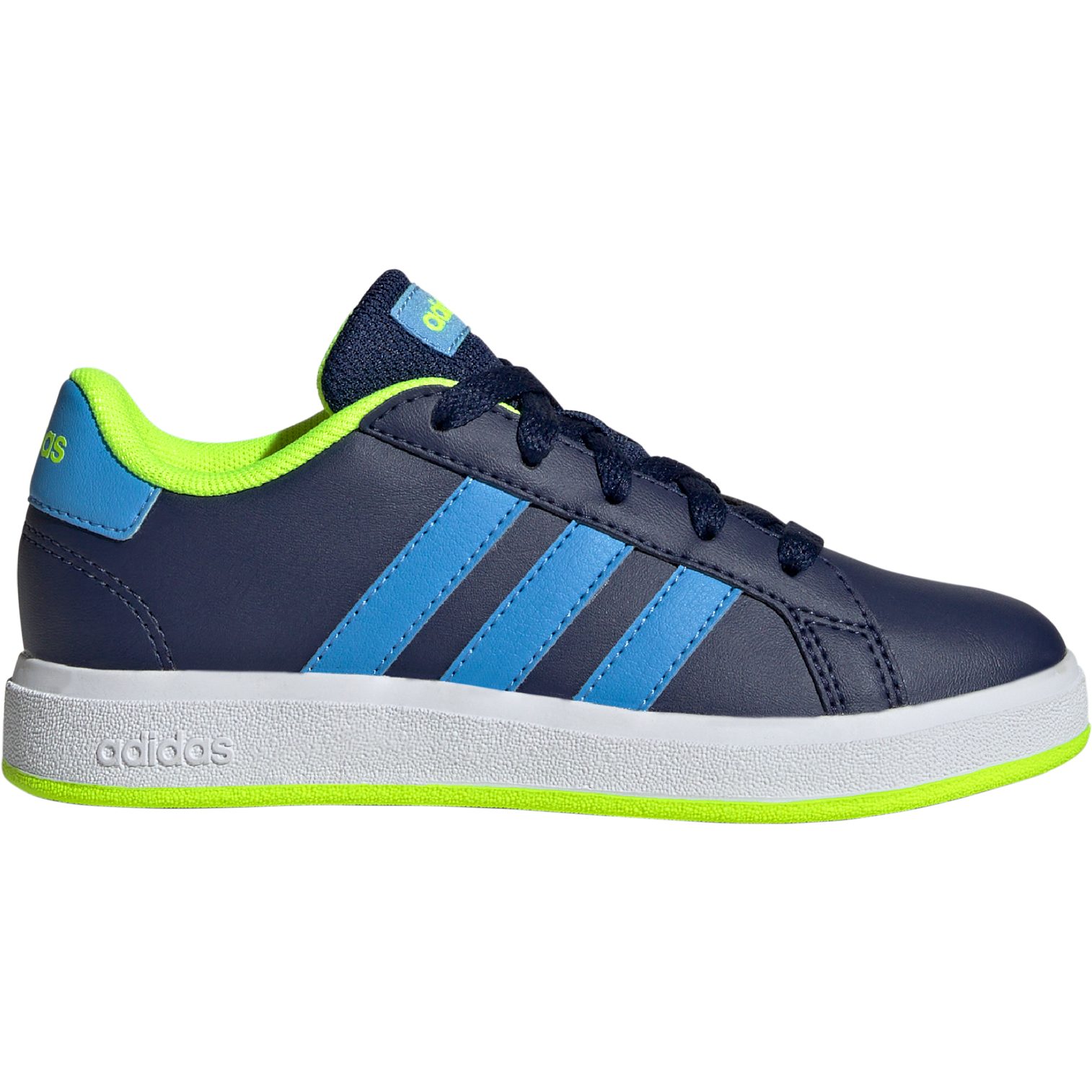adidas Grand Court Lifestyle Tennis Lace-Up Sneaker Kinder dark blue