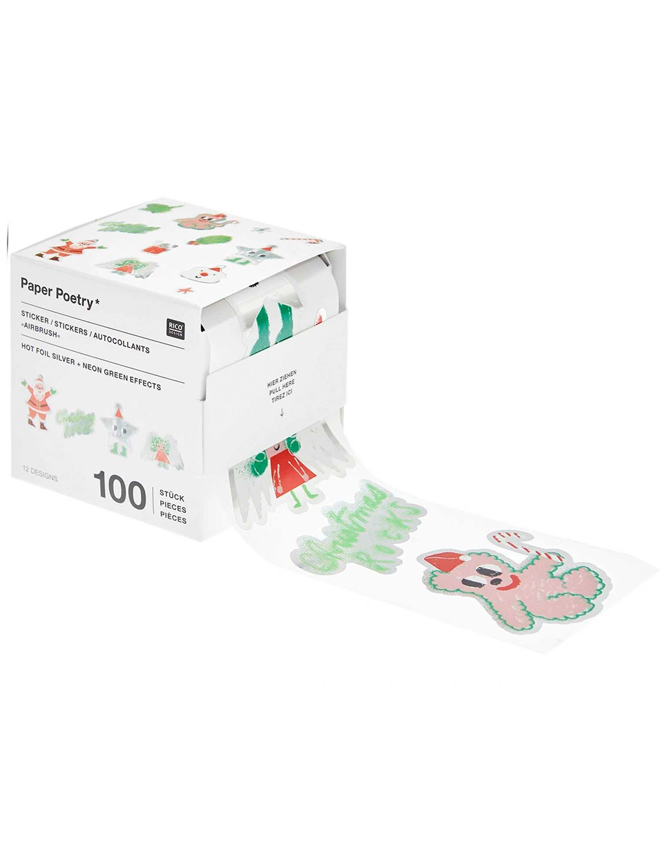 Sticker CHRISTMAS ROCKS! - AIRBRUSH 100-teilig