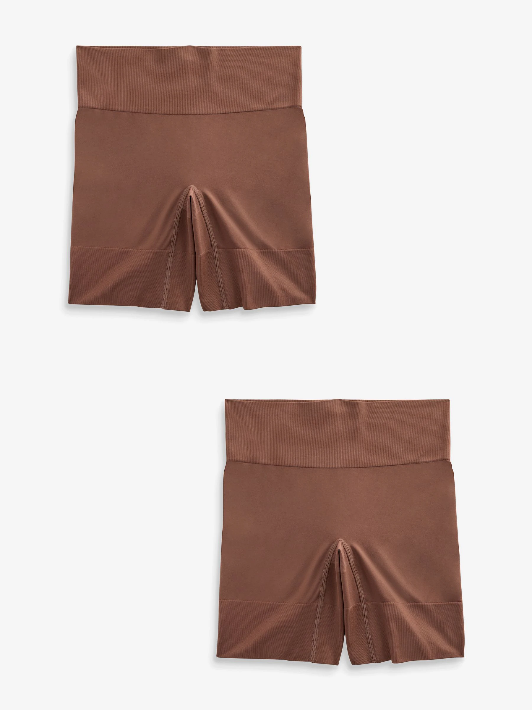 Chocolade nude - Verpakking van 2 naadloze irritatiewerende shorts