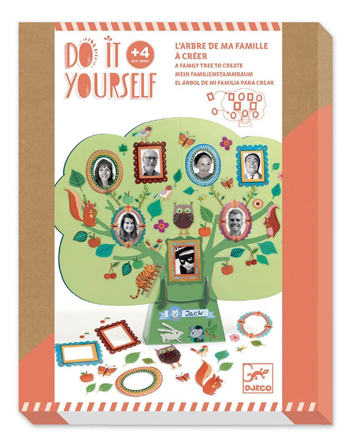 Bastelset DO IT YOURSELF – MEINE FAMILIENSTAMMBAUM in bunt