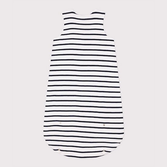 Gigoteuse en coton à rayures Tog 2   Blanc Marshmallow / Bleu Smoking        de               Petit Bateau