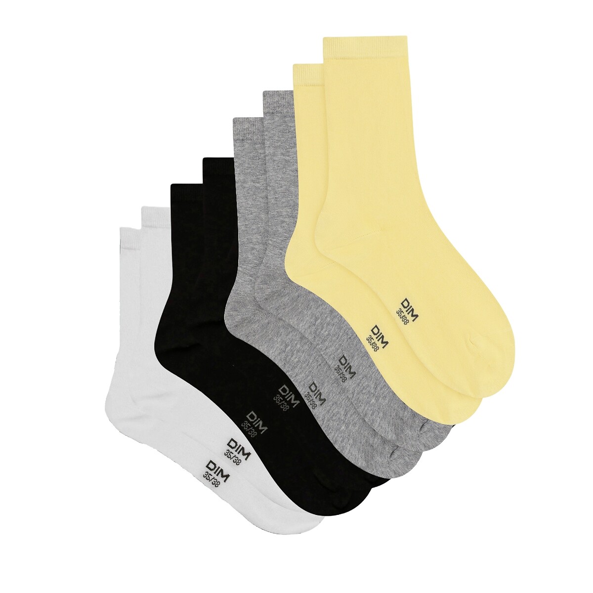 DIM<br>Conjunto de 4 pares de meias de algodão