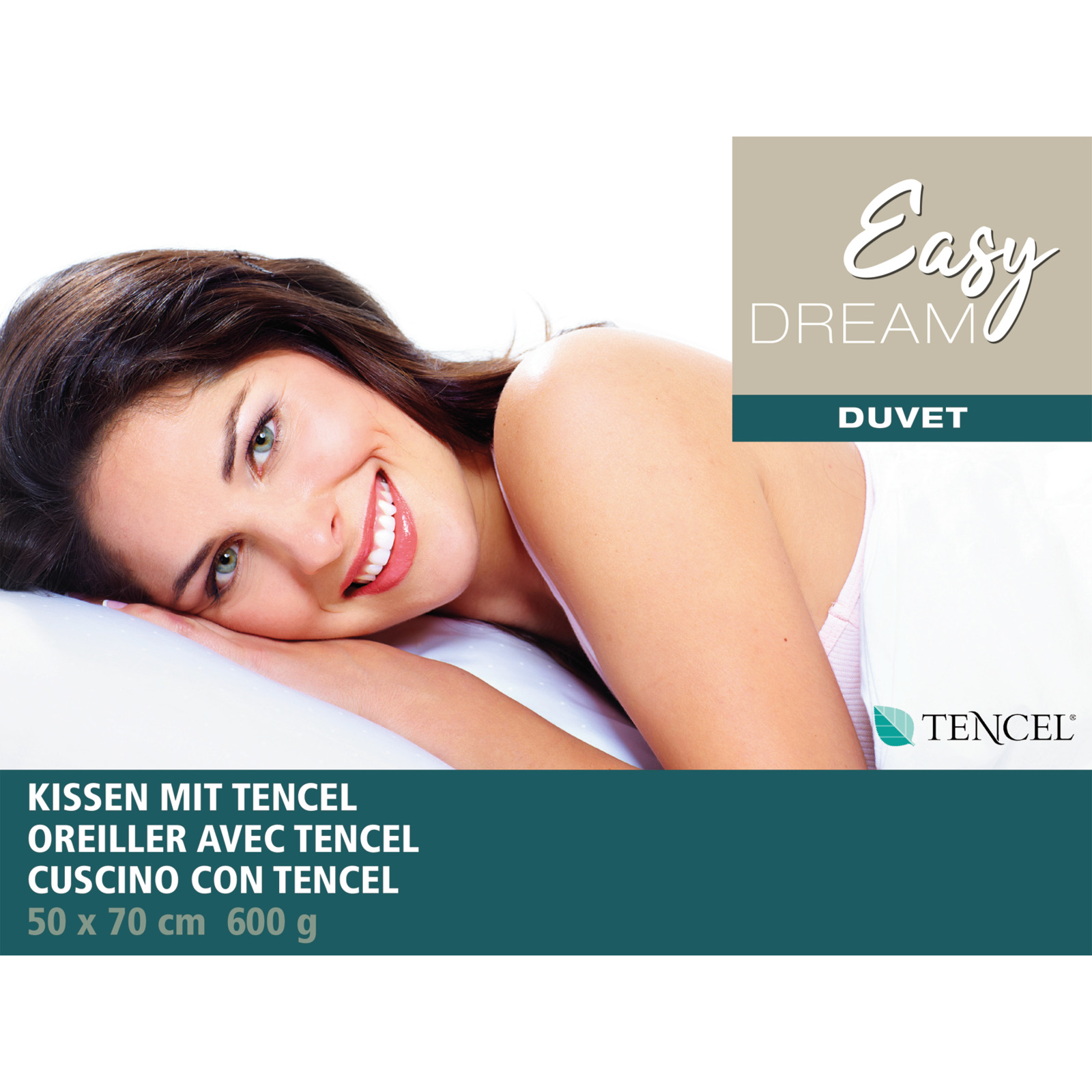 Kissen quilted synthetic Tencel 50x70 Kissen