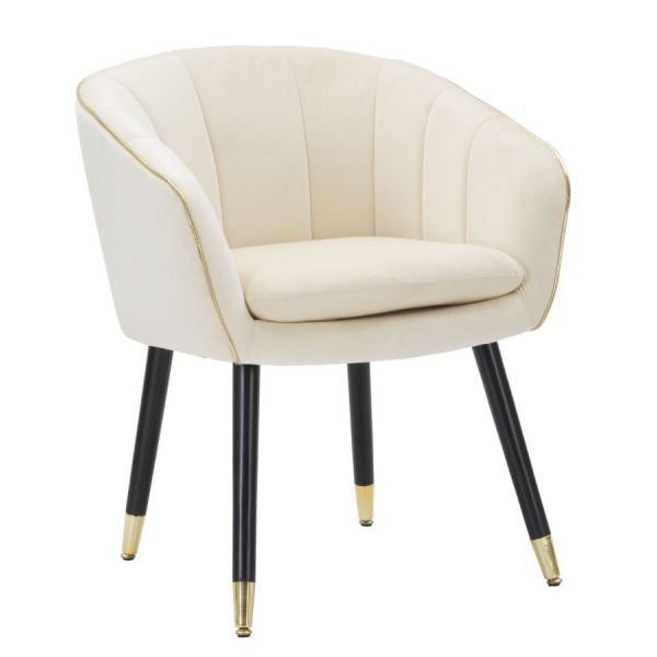 Mauro Ferretti Poltrona Paris Creme/ouro cm 62X58X78 - 142338000C
