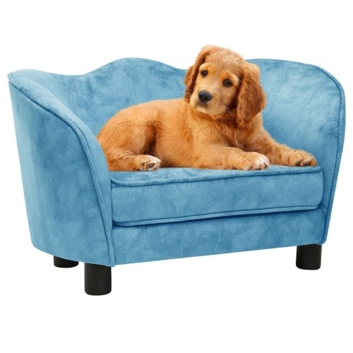 Sofá para cães Vidaxl turquesa com encosto
