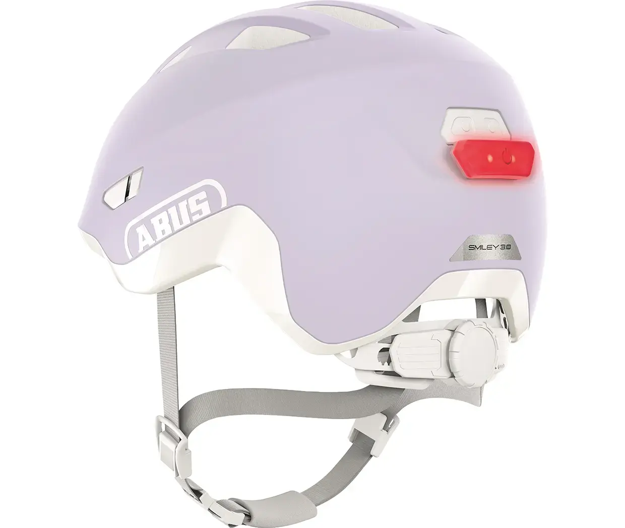Abus Smiley 3.0 ACE LED Kinder Fietshelm Paars