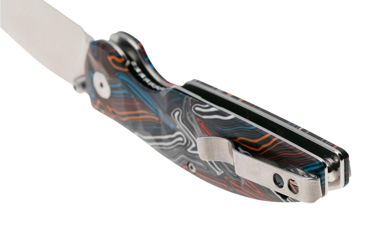 QSP Knife Turtle Punk QS158-A1 Stonewashed 14C28N Colorful G10, zakmes, Keanu Alfaro design