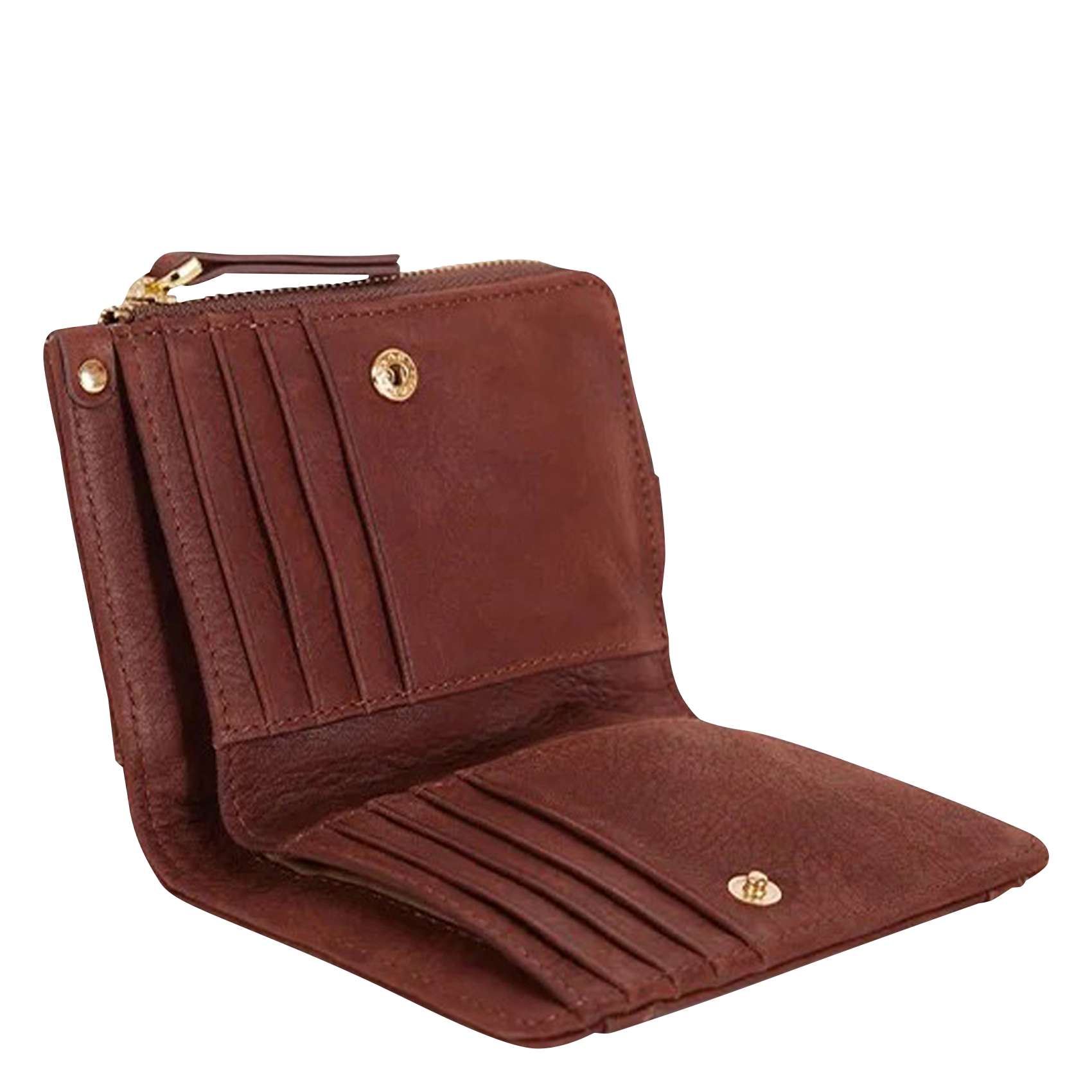 ROZA - Portefeuille en cuir| Marron