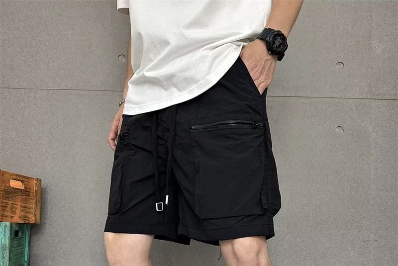 Capbrew - Effen cargoshorts met trekkoordtaille