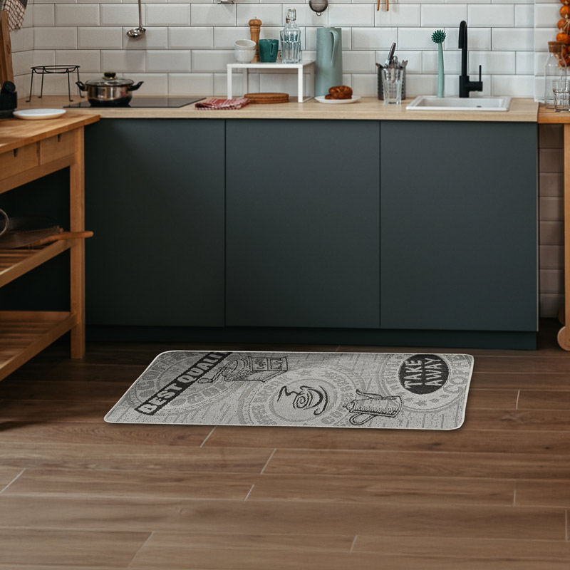 Tapis de cuisine 'Coffee gris'