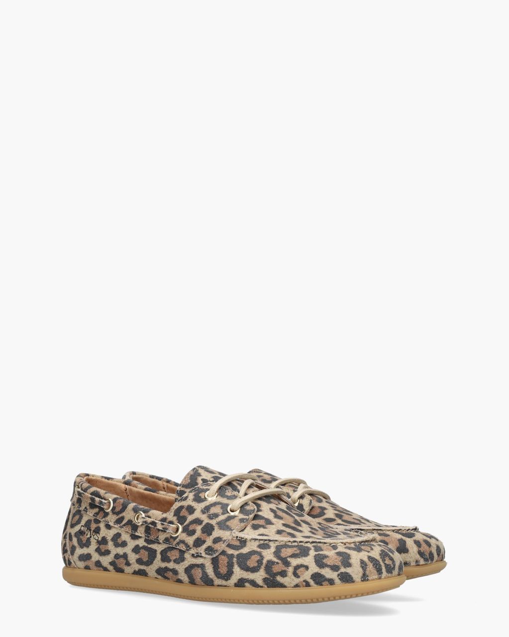 DWRS Label Latty Leopard Multicolor Dames Veterschoenen