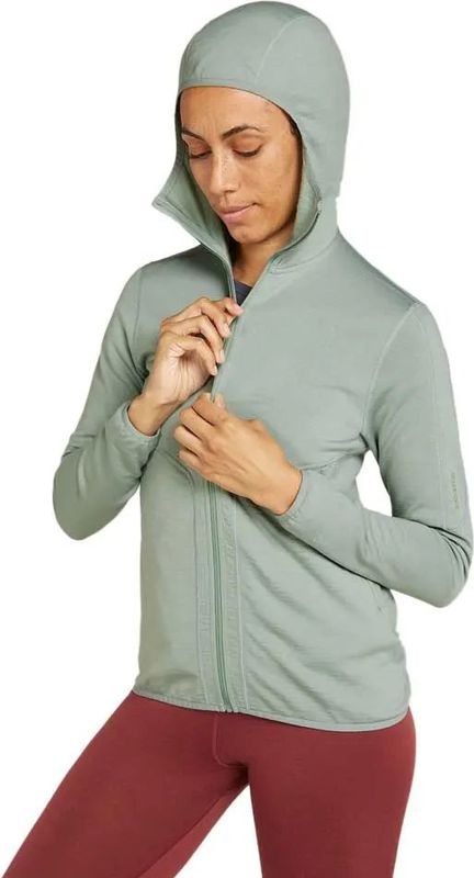 Icebreaker Merino 560 Realfleece Elemental Ii Sweatshirt Met Rits Groen Vrouw
