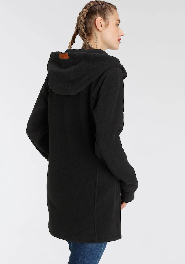 KangaROOS Fleecejacke mit Kapuze figurbetonter Schnitt,  mit Kapuze,  mit 2-Wege-Reissverschluss