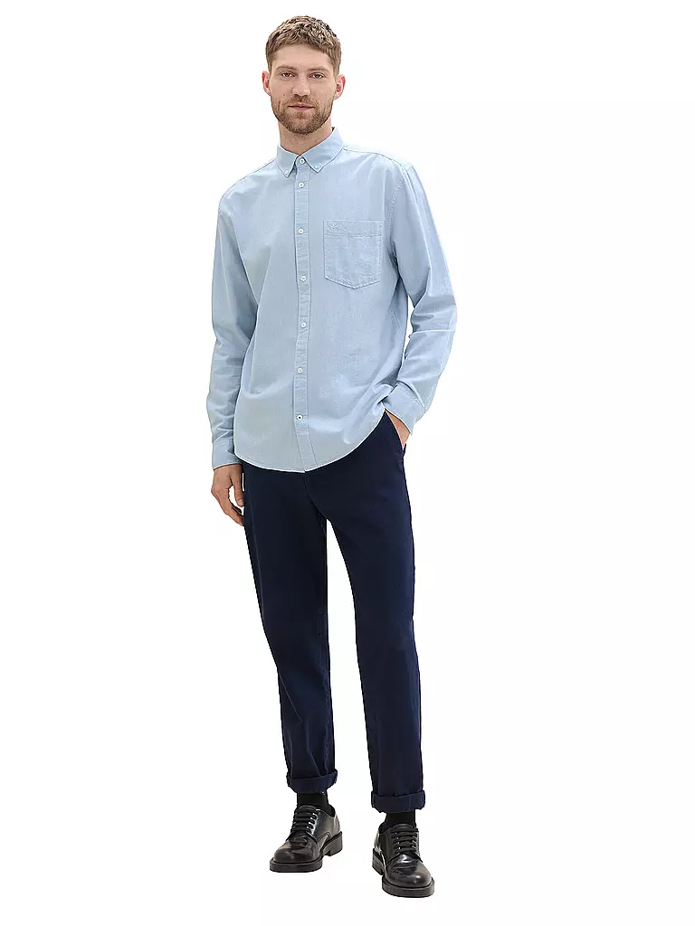 TOM TAILOR Hemd Regular Fit hellblau