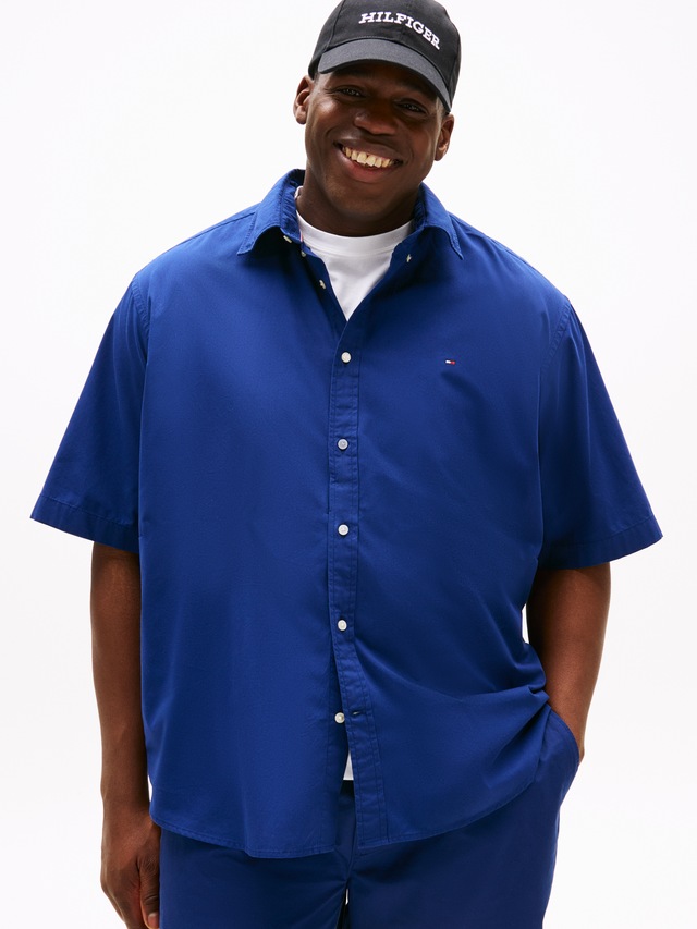 Tommy Hilfiger Big & Tall Kurzarmhemd »BT-FLEX POPLIN SOLID S/S SHIRT-B«, Grosse Grössen