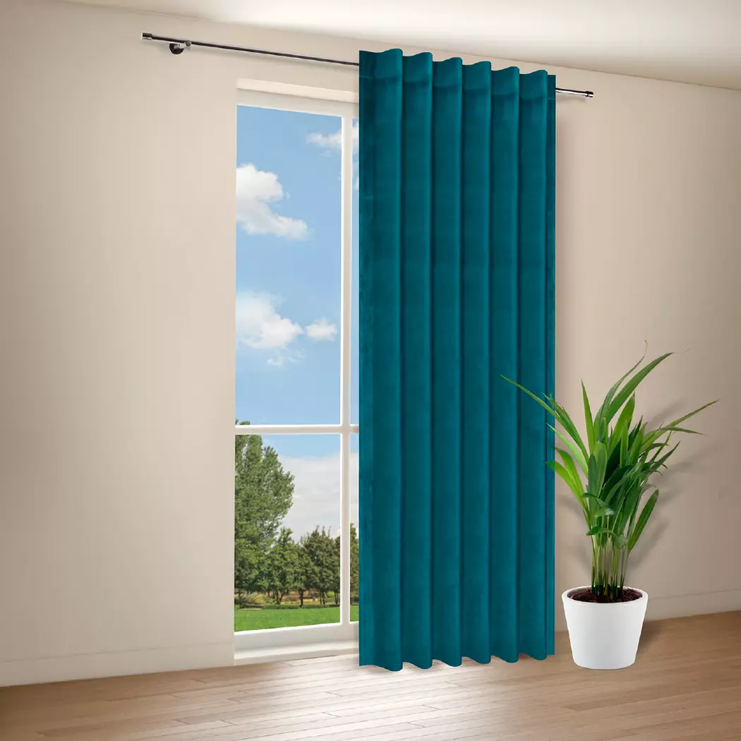 Fertiggardine Samt 135 x 300 cm