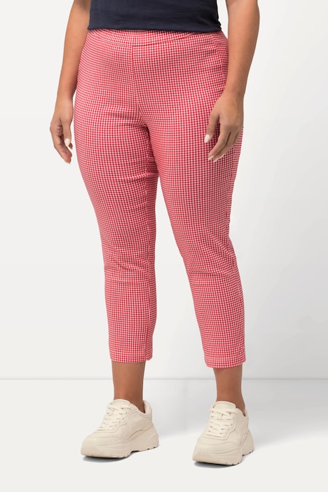 7/8-Bengalinhose Sienna, Vichykaro, hochelastisch