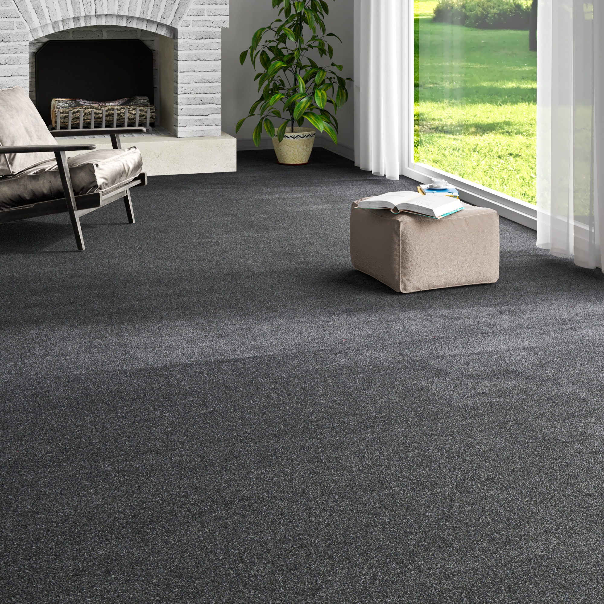 my home Teppichboden »Zephyra, Schlinge, Made in Netherlands« rechteckig 8 mm Höhe Uni Farben, Breite 400 cm, strapazierfähig, Wohnzimmer, Schlafzimmer