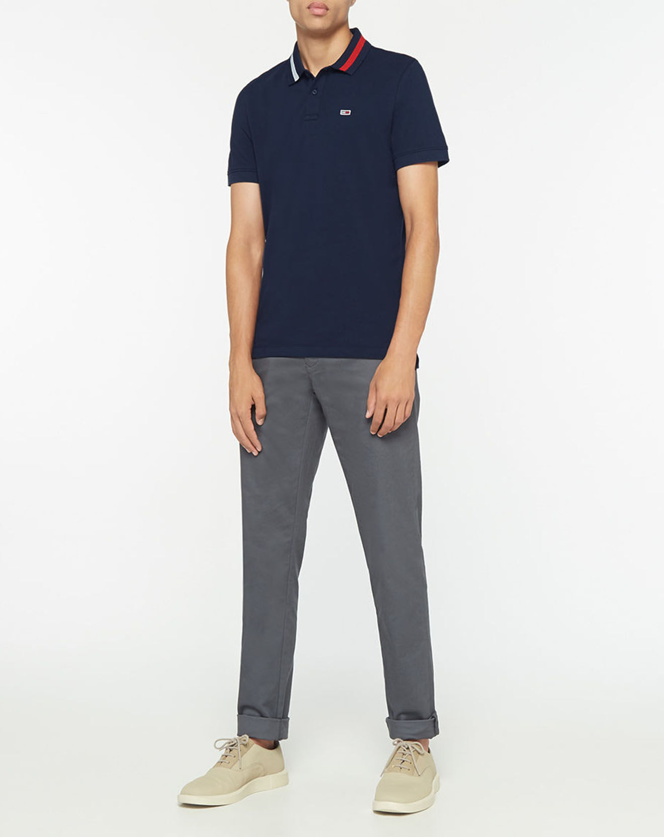 Tommy Jeans Polo Flag bleu marine