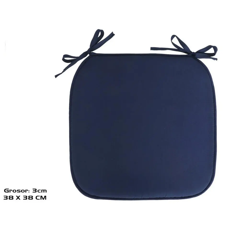 Gerimport Stoelkussen Anna - buiten - donkerblauw - 39x3 cm